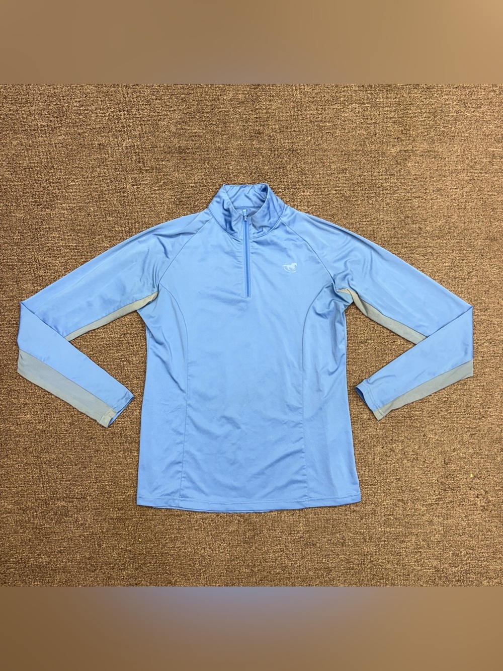 Women’s Medium Blue Smartpak Long Sleeve Horseback Riding Sunshirt. Good Conditi